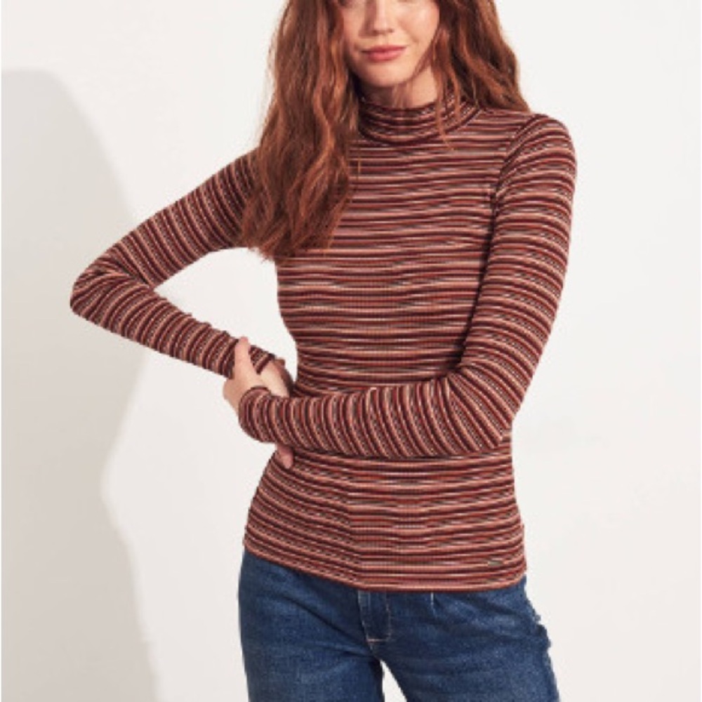 Hollister Multicolor Striped Long Sleeve Top